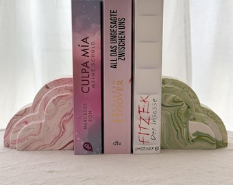 Bookend | Bookend Heart | Bookworms | Jesmonite | Handmade | Bookshelf | Support