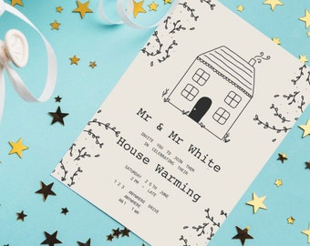 House Warming Party Invite | New Home | First Home | LGBT Family
