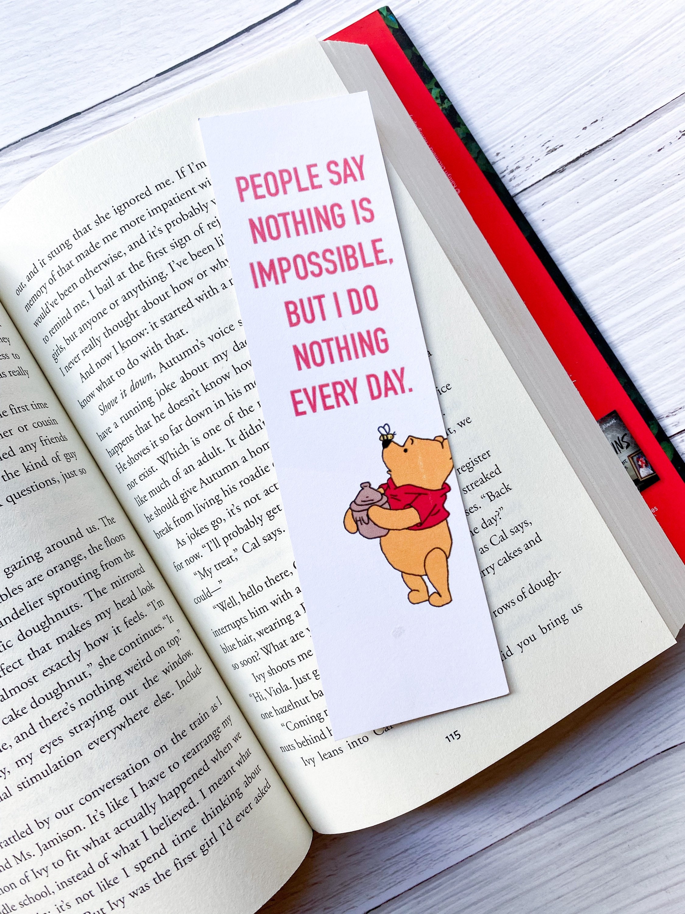 Winnie the Pooh | Bookmark | Cardstock | Book Lover Gift - Etsy Canada