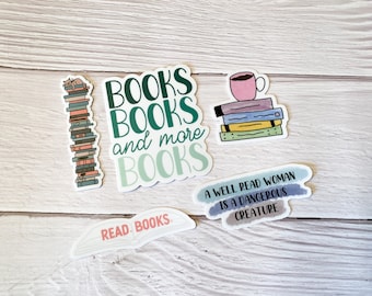 Bookish Stickers | Die-Cut | Stickers