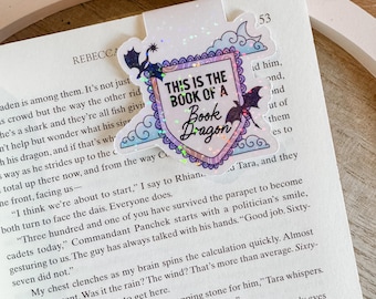 Book Dragon| Magnetic Bookmark | Holographic
