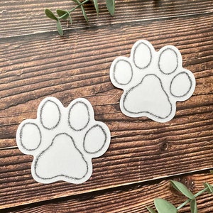 Floral | Dog Print | Clear | Die-Cut Sticker | Large Sticker