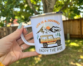 Life is a Journey | 17oz | Sublimation | Camping Mug | Double Sided | Pacific Northwest | Get Outside