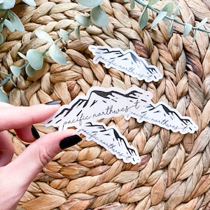 Pacific Northwest | Mountain | Clear | Dye Cut Sticker