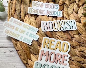 Bookish Stickers: Matte Vinyl Decals for Book Lovers