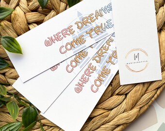 Where Dreams Come True | Bookmark | Cardstock | Book Lover Gift