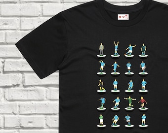Camiseta estilo Subbuteo de las leyendas del Manchester City