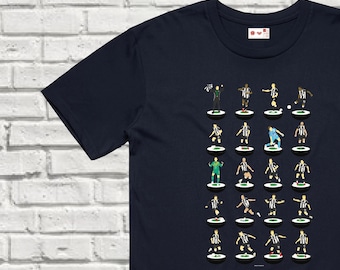 T-shirt Newcastle United des vainqueurs de la Coupe de la Ligue 2025 style Subbuteo