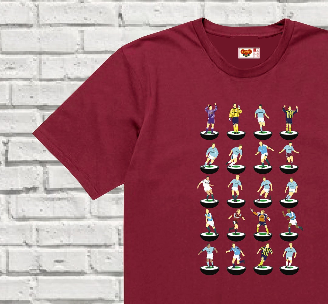 Manchester City 90s Legends Subbuteo-style T-shirt - Etsy Canada