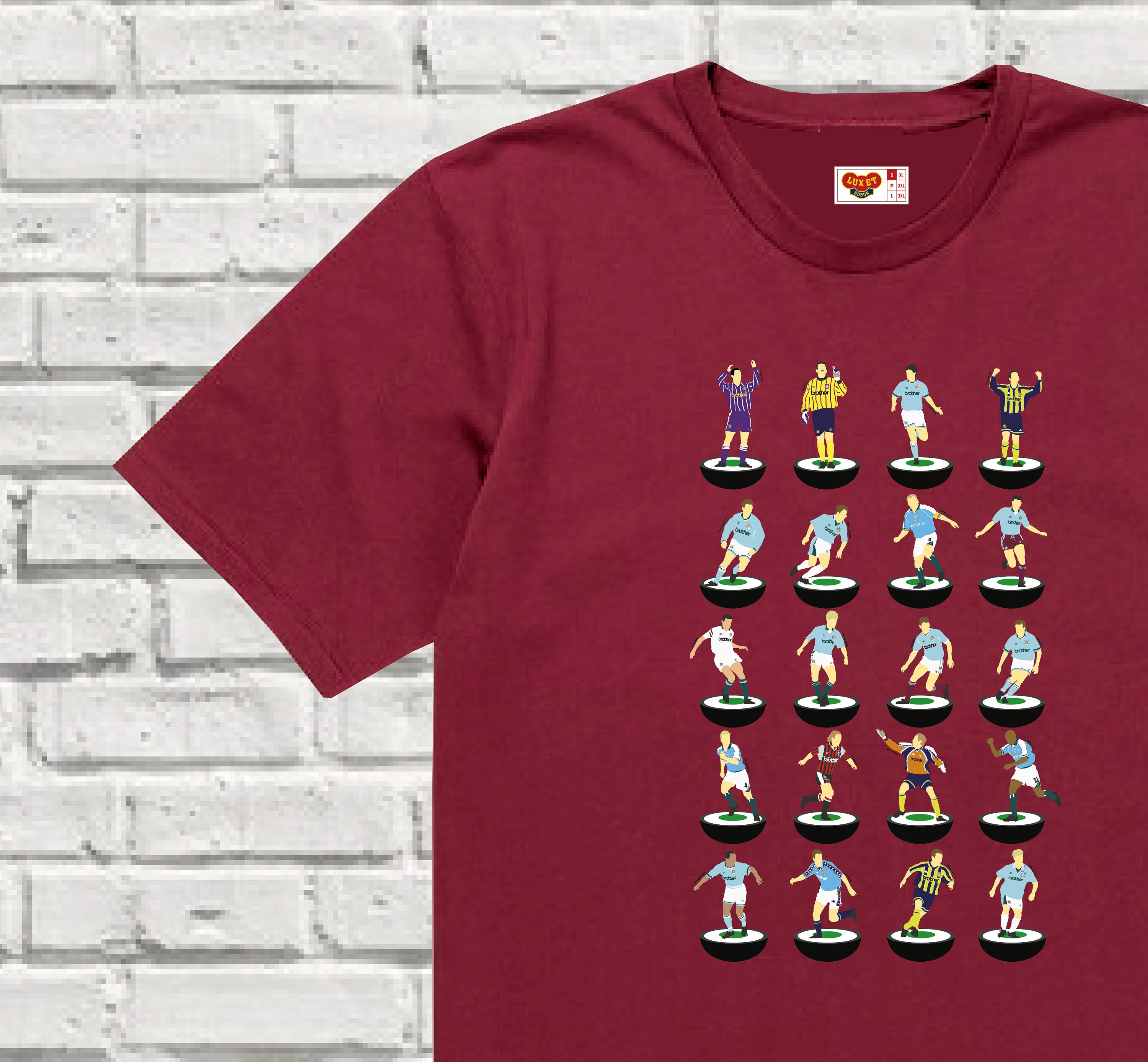 Manchester City 90s Legends Subbuteo-style T-shirt - Etsy Canada