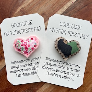Pocket Heart, First Day Hug, Pocket heart Hug, Back to school support, pocket heart poem custom, pocket hug