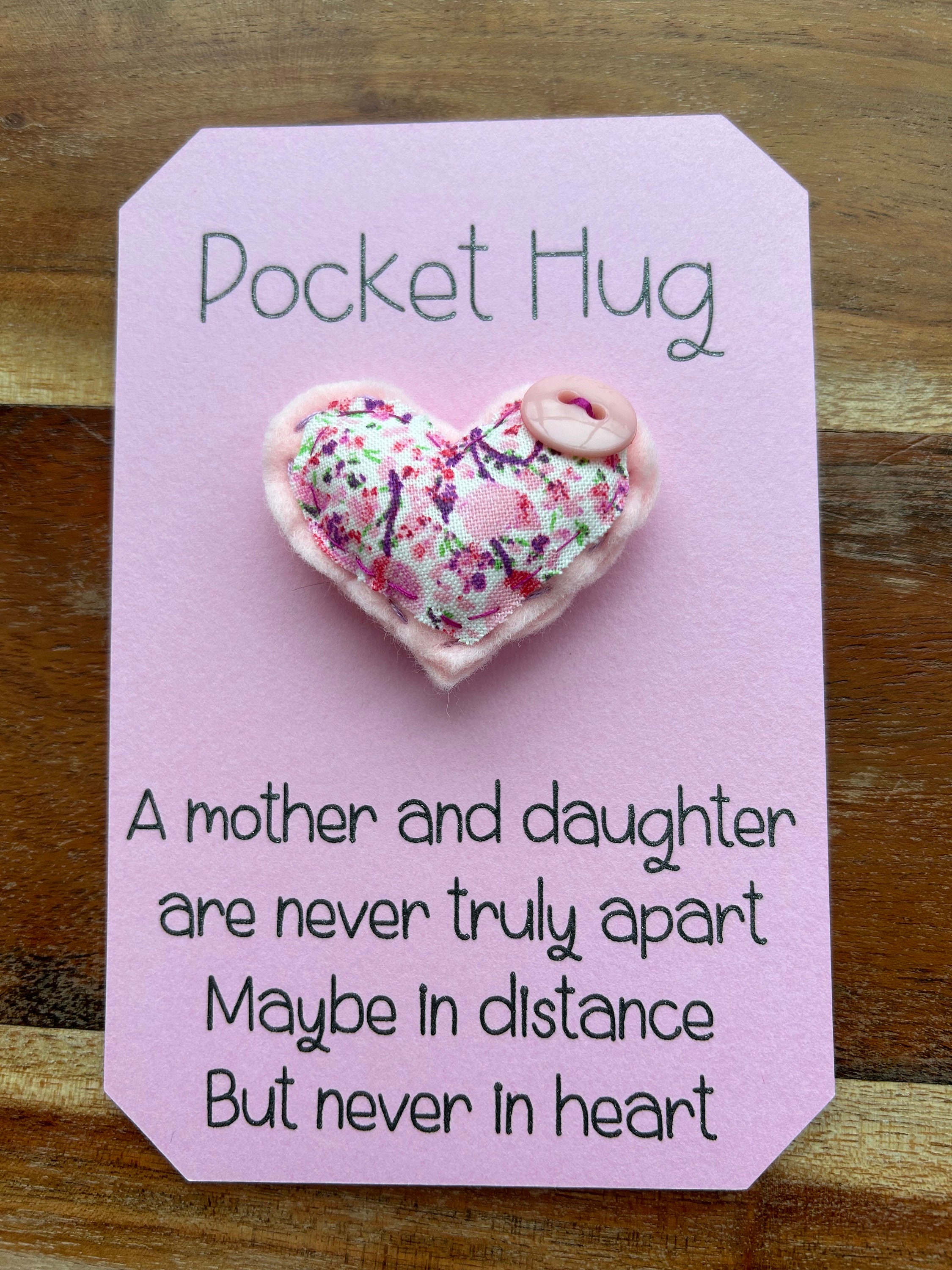 Pocket Heart, Pocket Hug, Mom Daughter Gift, Mom Thinking of You