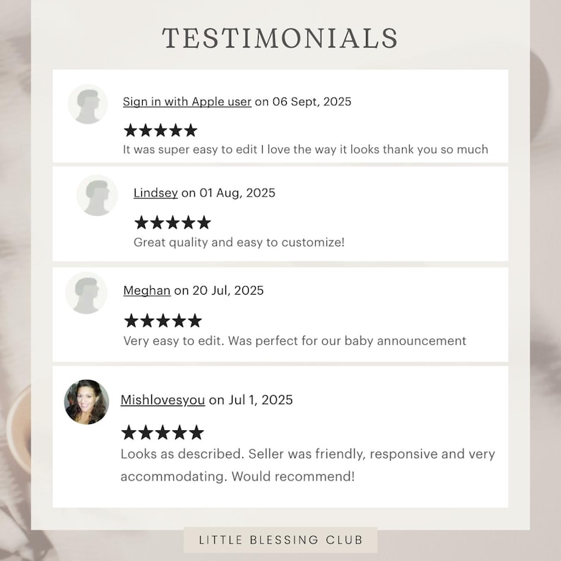 Buyer testimonials
