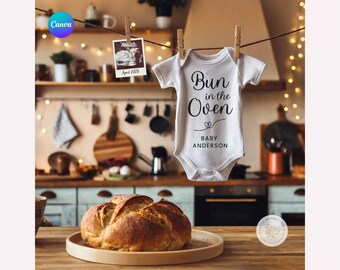 Baby Announcement Sign for Social Media, Unique Gender Neutral, Digital Template, Editable Canva Reveal