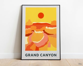 Grand Canyon Art Print, National Park Travel Poster
