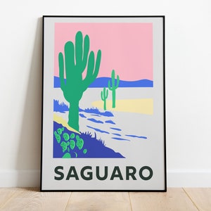 Saguaro Nationalpark Poster, USA Nationalparks, Nationalparks Poster, Reiseposter Nationalparks, Statement Wandkunst