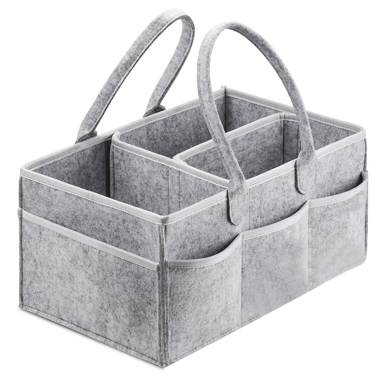 incarpo Baby Storage Basket Foldable Diaper Caddy Organiser Portable Large Nursery Bag Shower Gift Organizer for Boy Girl 