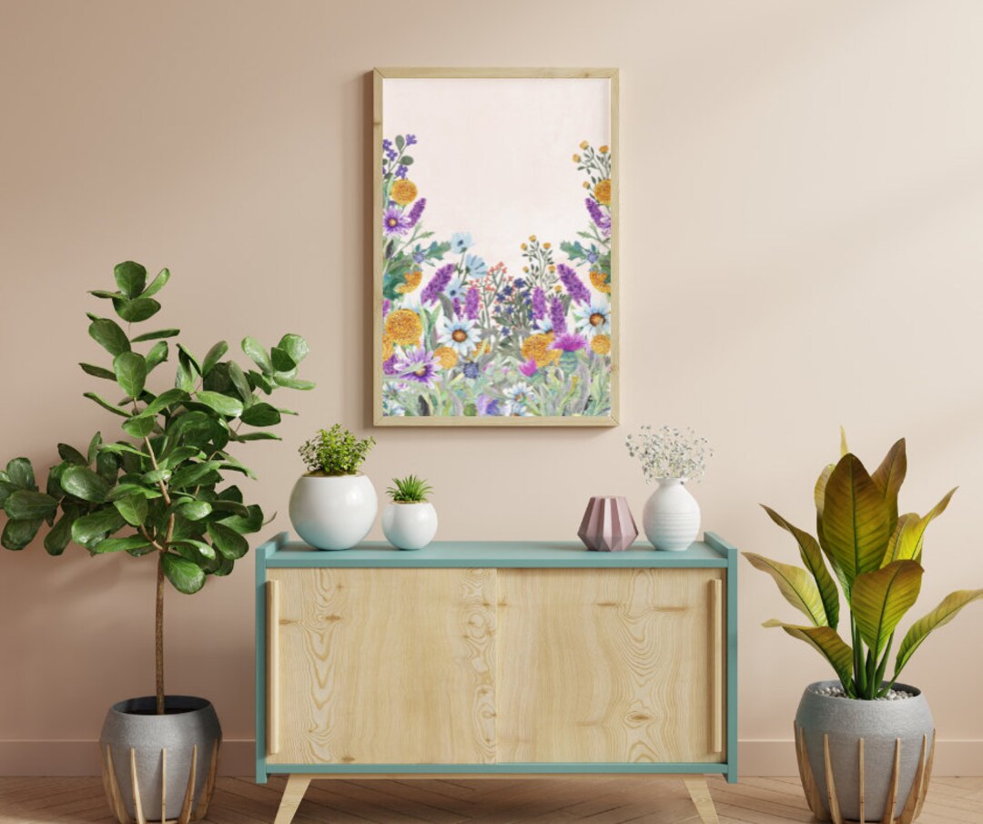 Wildflower Watercolor Wall Art Immediate Digital Download Wild Flowers ...