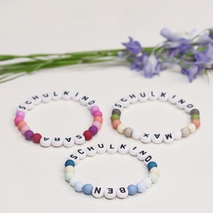 Armband Schulkind | Personalisiertes Armband | Schulanfang | Geschenkidee zur Einschulung | Armband mit Name | Einschulung