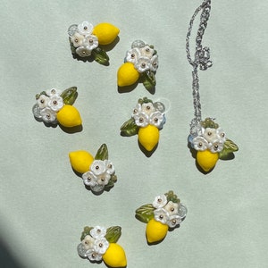 Boucles d'oreilles citron, boucles d'oreilles fruits