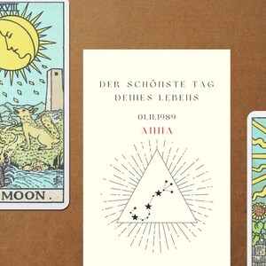 Tarjeta de felicitación personalizada Tarjeta de cumpleaños Tarjeta de felicitación Horóscopo Astrología Horóscopo Signo del zodiaco Signo