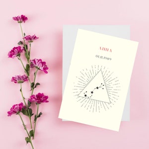 Tarjeta de felicitación personalizada Tarjeta de cumpleaños Tarjeta de felicitación Horóscopo Astrología Horóscopo Signo zodiacal Signo zodiacal