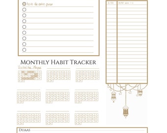 White Ramadan Daily Planner Printable