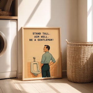 Funny Bathroom Wall Art – Retro Toilet Humor Prints, Vintage Restroom Posters, Printable WC Decor, Digital Download