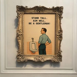 Funny Bathroom Wall Art Set – Vintage Toilet Humor Prints, Retro Restroom Posters, Printable WC Decor, Digital Download