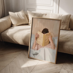Reading Nook Decor, Book Lover Print, Woman Reading Art, Feminine Poster, Girly Wall Art, Retro Room Poster, Book Lover Gift, Vintage Print image 19