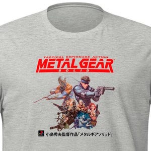 Metal Gear Solid PS1 Video Game T-Shirt – Retro Gaming Shirt for Gamers