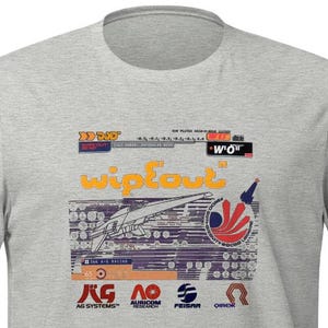 Koszulka z grą wideo Wipeout PS1 – koszulka retro dla graczy