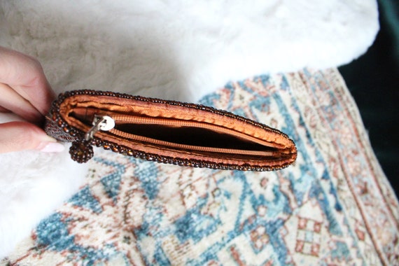 Circular Design Fully Beaded Coin Bag Pouch - image 8