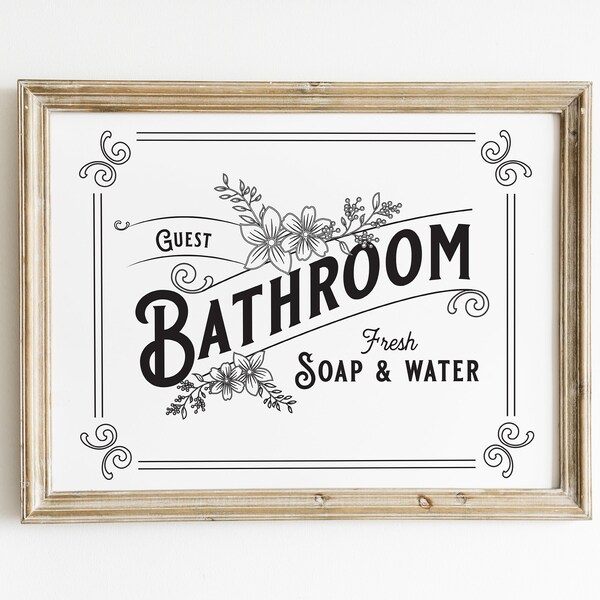 White Bathroom Decor Etsy