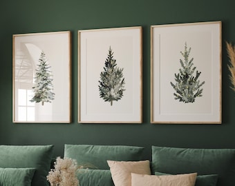 Christmas Tree Prints - Evergreen Trees - Christmas Decor - Holiday Decor - Christmas Trees - Christmas Watercolour Painting - Printable Art