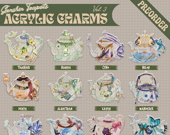 VOL 3 Genshin Teapots Acrylic Charms