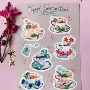 Teyvat Specialteas Stickervel • GENSHIN IMPACT