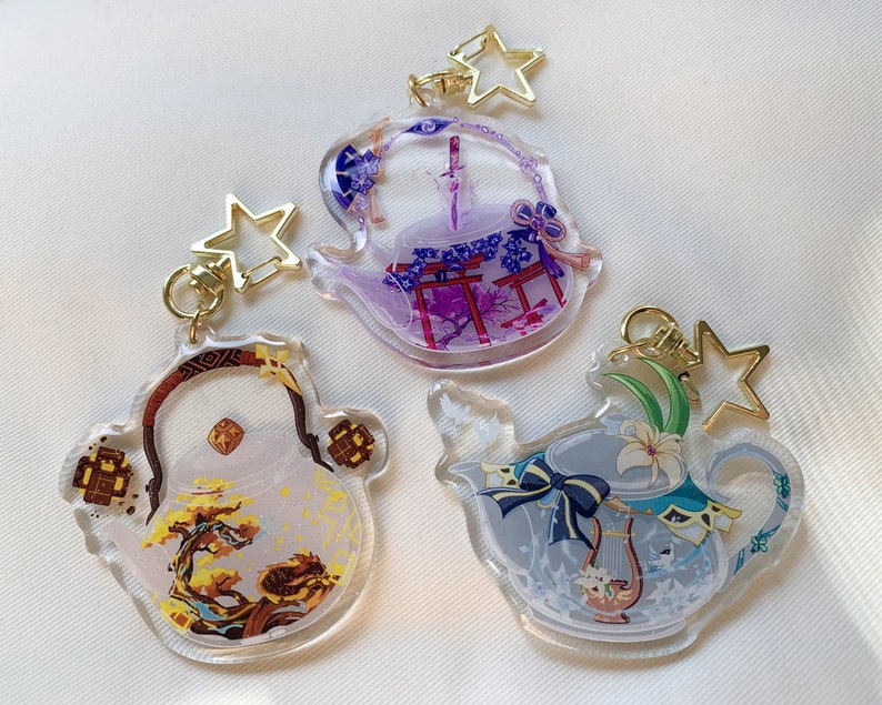 PREORDER VOL 2 Genshin Teapots Acrylic Charms Etsy Canada