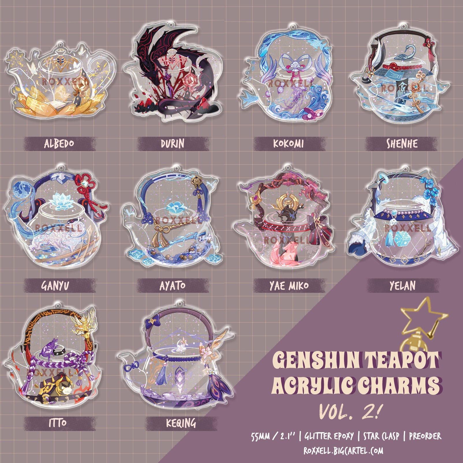 VOL 2 Genshin Teapots Acrylic Charms Etsy