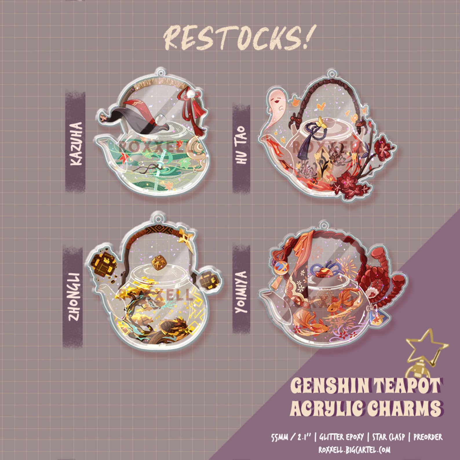 VOL 2 Genshin Teapots Acrylic Charms Etsy
