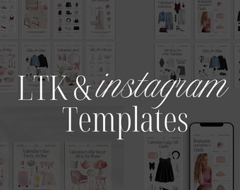 80 Valentine LTK Canva Template Bundle, LTK Instagram story Template, Ltk Gift Guide Canva, LTK Fashion Template, Social Media Ltk Template