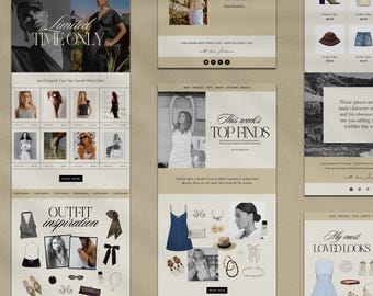 Flodesk Email Template Bundle for Fashion Creators | Editable Newsletter Campaigns with Canva Graphics for LTK & Lifestyle Brands