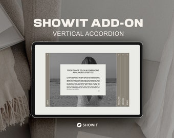 May include: A computer screen displaying a website with a vertical accordion menu. The menu has three options: Light, Regular, and Bold. The text on the screen reads "From chaos to calm, embracing a balanced lifestyle".