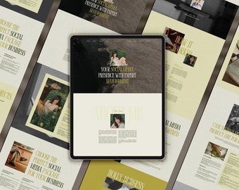 Bearbeitbare Canva Website-Vorlage für Social Media-Manager, Instagram-Manager Canva Webdesign-Vorlage, Verkaufsseite für Social Media-Manager