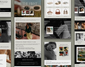 Flodesk 中小企業向けメールニュースレターテンプレート、編集可能なCanvaグラフィックを使用したカスタムメールキャンペーンデザイン（企業とクリエイター向け）