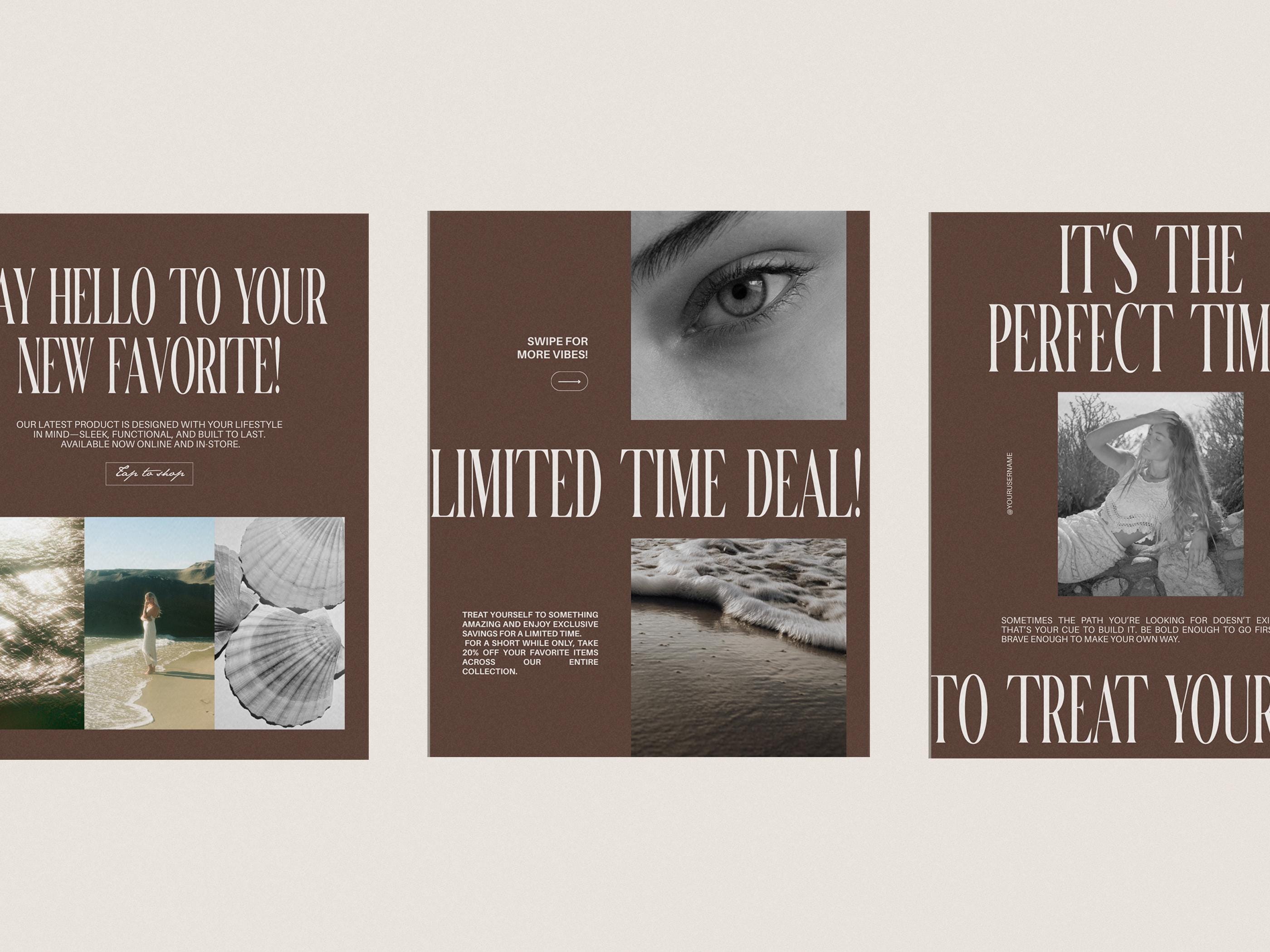 40 Instagram Post Kit Canva Templates | Instagram Portrait Post Collage ...