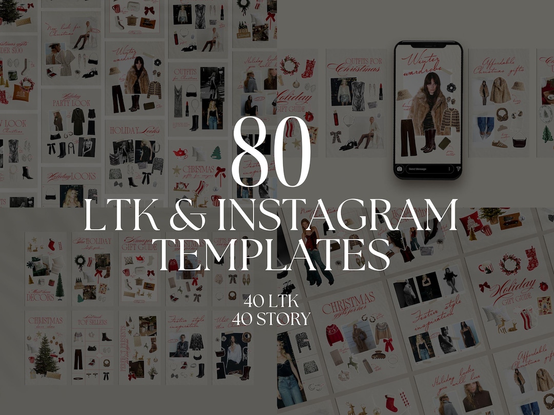 80 Christmas LTK Canva Template Bundle, LTK Instagram Story Template ...