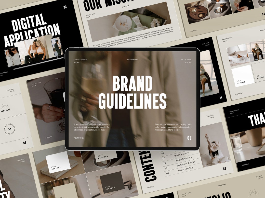 Brand Guidelines Canva Template, Brand Identity Guidelines, Brand Style ...