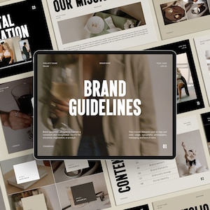 Brand Guidelines Canva Template, Brand Identity Guidelines,  Brand Style Guide, Brand Manual, Brand Guide, Brandbook Canva Template
