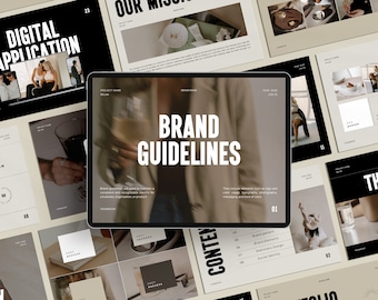 Brand Guidelines Canva Template, Brand Identity Guidelines,  Brand Style Guide, Brand Manual, Brand Guide, Brandbook Canva Template